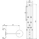 Columna de ducha termostática AVANT-TRES anodizado frontal ó esquina ref: 193727 . Tres