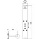 Columna de ducha termostática LEX-B ducha fija redonda de 225 mm Ref: 193123 anodizado . Tres