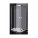 Mampara angular para ducha modelo TITAN apertura vértice de 90 x 90 cristal transparente Ref: 0472+0472 . GME