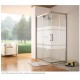 Mampara angular rectangular de ducha serie 300 Ref: TR105 de 100 x 70 serigrafía BALI . Kassandra