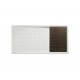 Plato de ducha de porcelana modelo MALTA WALK-IN de 1400 x 70 x 80 blanco tarima WENGUE . Roca